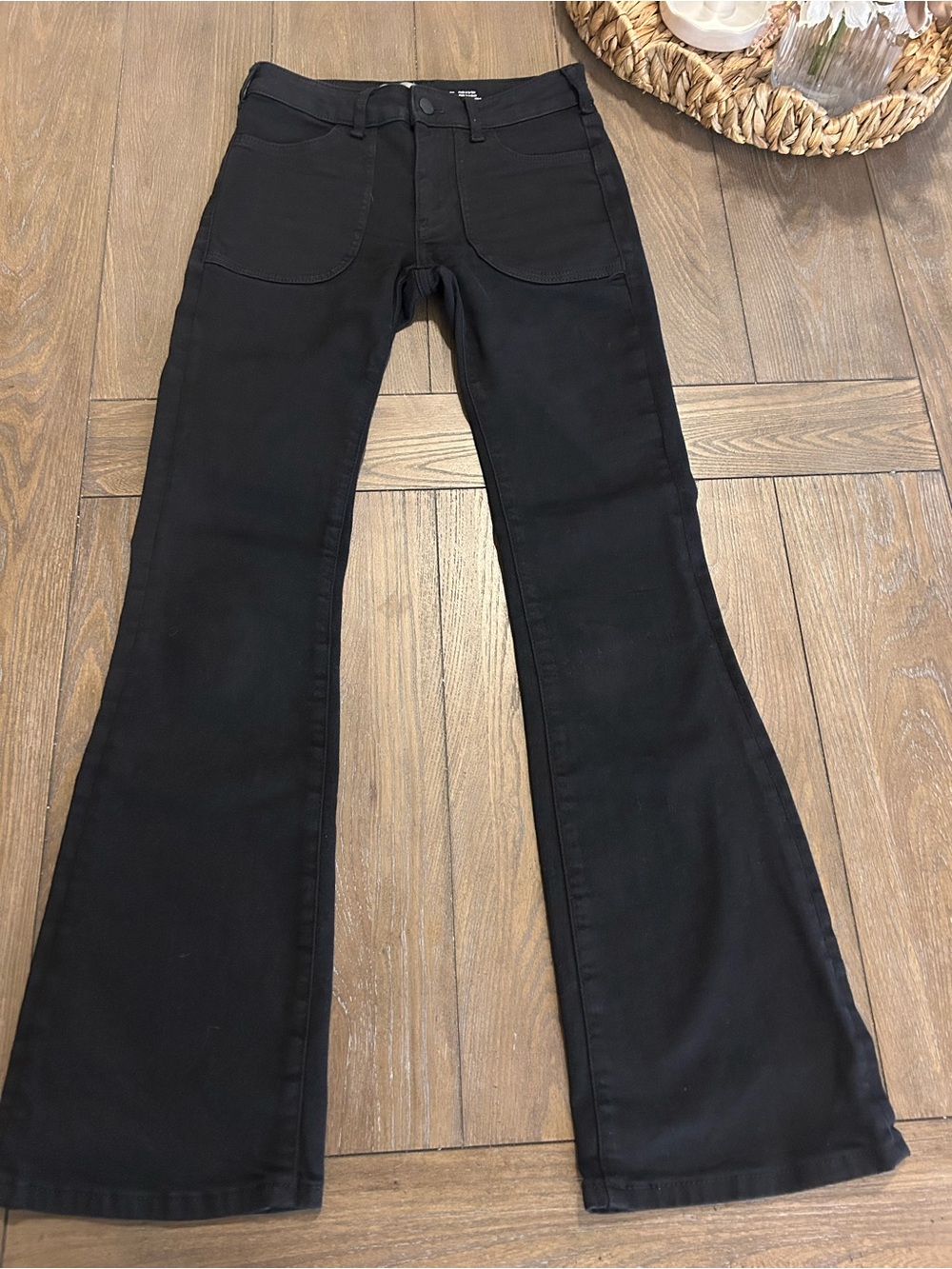 Pilcro Black Flared Jeans